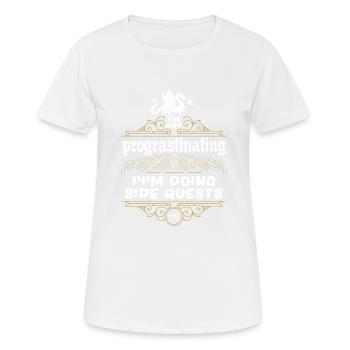 Ich Zögere Nicht, Ich Mache Nebenquests RPG - Frauen T-Shirt atmungsaktiv - Weiß - Vorne - AI Model Female 172 dark (172cm)