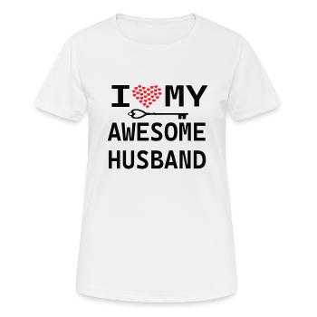 Meilleur mari mariage mariage amour mariage mariage - T-shirt respirant Femme - blanc - Devant - AI Model Female 172 dark (172cm)