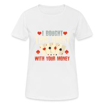 J’ai acheté cette chemise avec votre - T-shirt respirant Femme - blanc - Devant - AI Model Female 172 dark (172cm)