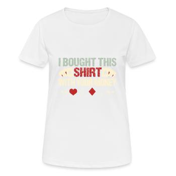 J’ai acheté cette chemise avec votre - T-shirt respirant Femme - blanc - Devant - AI Model Female 172 dark (172cm)