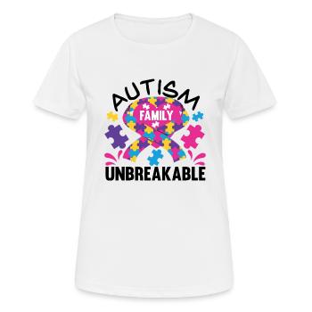 Autisme Mère Fille Fils Autistic Parents Enfant - T-shirt respirant Femme - blanc - Devant - AI Model Female 172 dark (172cm)