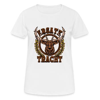 Ersatz Tracht - Frauen T-Shirt atmungsaktiv - Weiß - Vorne - AI Model Female 172 dark (172cm)