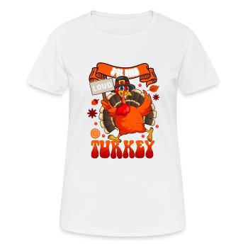 Je suis la dinde bruyante - T-shirt respirant Femme - blanc - Devant - AI Model Female 172 dark (172cm)