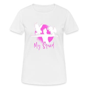 Raubvogel lustige Falkner Spruch Jagd design - Frauen T-Shirt atmungsaktiv - Weiß - Vorne - AI Model Female 172 dark (172cm)