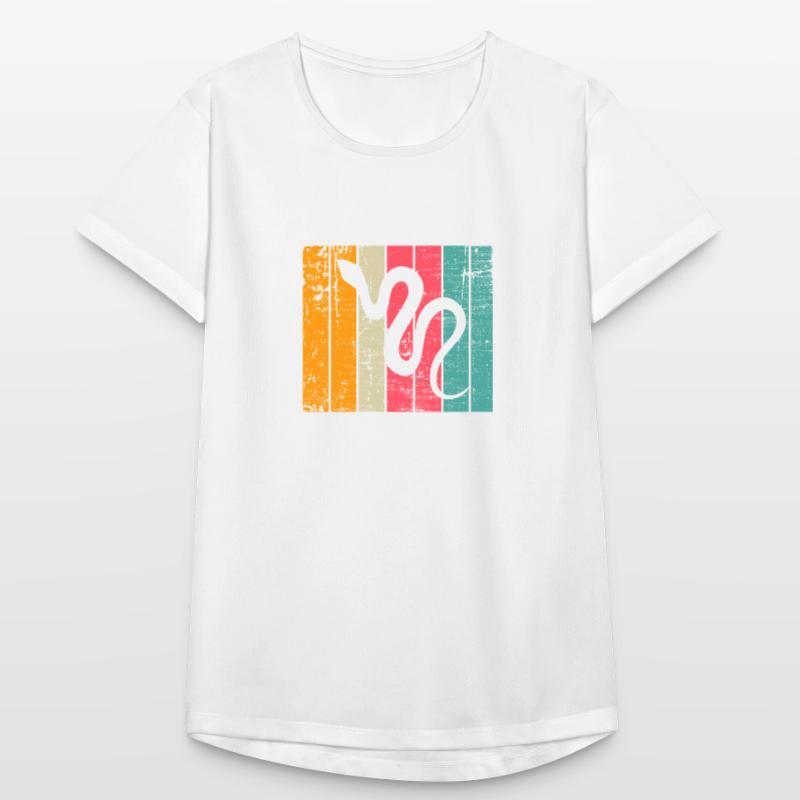 Snake Retro Reptile Python Idée cadeau T-shirt respirant Femme