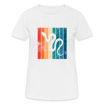 Snake Retro Reptile Python Gift idea - Frauen T-Shirt atmungsaktiv - Weiß - Vorne - AI Model Female 172 dark (172cm)