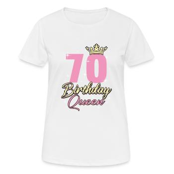 Anniversaire Reine 70 - T-shirt respirant Femme - blanc - Devant - AI Model Female 172 dark (172cm)