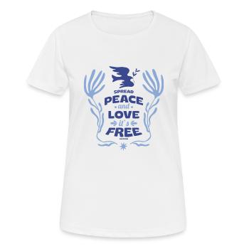 Frieden - Frauen T-Shirt atmungsaktiv - Weiß - Vorne - AI Model Female 172 dark (172cm)