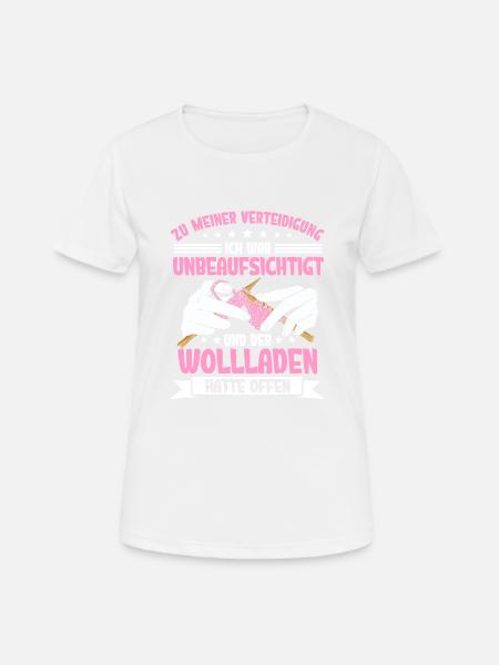 Häkeln - Frauen T-Shirt atmungsaktiv - Weiß