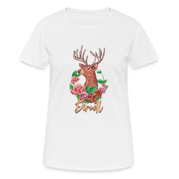 Remplacement Dirndl - T-shirt respirant Femme - blanc - Devant - AI Model Female 172 dark (172cm)