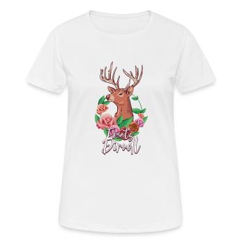 Remplacement Dirndl - T-shirt respirant Femme - blanc - Devant - AI Model Female 172 dark (172cm)