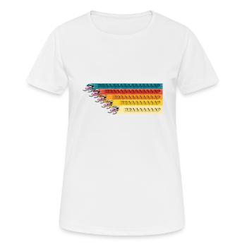 Schneemobil Vintage Color Braap Parade - Frauen T-Shirt atmungsaktiv - Weiß - Vorne - AI Model Female 172 dark (172cm)