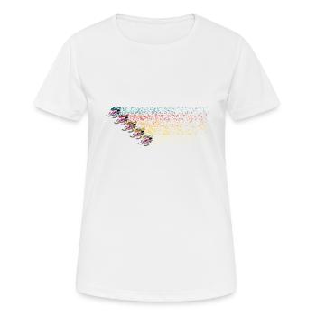 Schneemobil Retro Sternen Parade für - Frauen T-Shirt atmungsaktiv - Weiß - Vorne - AI Model Female 172 dark (172cm)