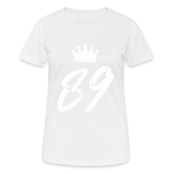89 Number crown - Women's Breathable T-Shirt - white - Front - AI Model Female 172 dark (172cm)