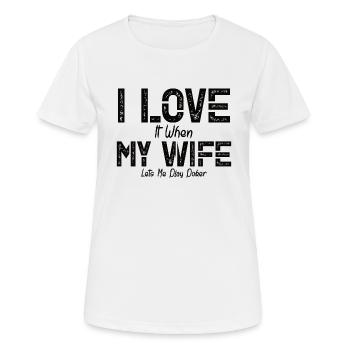 Poker Wife Married Poker Chips Card Play - T-shirt respirant Femme - blanc - Devant - AI Model Female 172 dark (172cm)