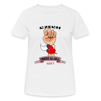 Fille tchèque Incassable I Héritage tchèque Tchèque - T-shirt respirant Femme - blanc - Devant - AI Model Female 172 dark (172cm)