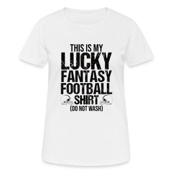 Fantasy Football Father Legend Husband Fantasy - Women's Breathable T-Shirt - white - Front - AI Model Female 172 dark (172cm)