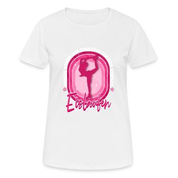 Eislaufen - Frauen T-Shirt atmungsaktiv - Weiß - Vorne - AI Model Female 172 dark (172cm)