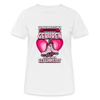 Eislaufen - Frauen T-Shirt atmungsaktiv - Weiß - Vorne - AI Model Female 172 dark (172cm)