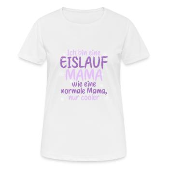 Eislaufen - Frauen T-Shirt atmungsaktiv - Weiß - Vorne - AI Model Female 172 dark (172cm)