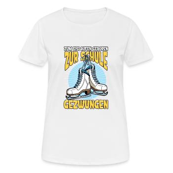 Eislaufen - Frauen T-Shirt atmungsaktiv - Weiß - Vorne - AI Model Female 172 dark (172cm)