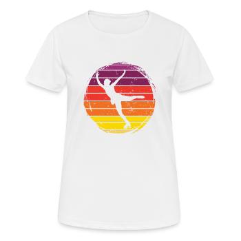 Eislaufen - Frauen T-Shirt atmungsaktiv - Weiß - Vorne - AI Model Female 172 dark (172cm)