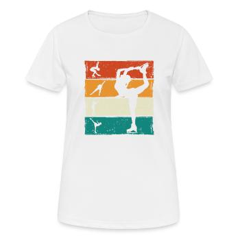 Eislaufen - Frauen T-Shirt atmungsaktiv - Weiß - Vorne - AI Model Female 172 dark (172cm)