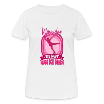 Eislaufen - Frauen T-Shirt atmungsaktiv - Weiß - Vorne - AI Model Female 172 dark (172cm)