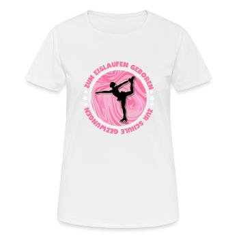 Eislaufen - Frauen T-Shirt atmungsaktiv - Weiß - Vorne - AI Model Female 172 dark (172cm)