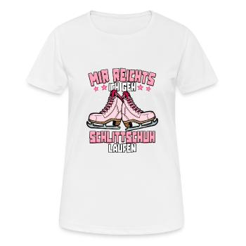 Eislaufen - Frauen T-Shirt atmungsaktiv - Weiß - Vorne - AI Model Female 172 dark (172cm)