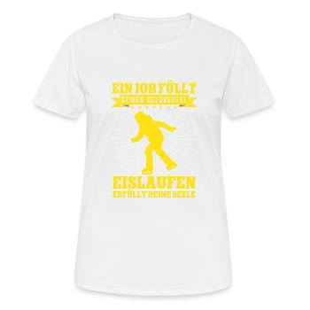 Eislaufen - Frauen T-Shirt atmungsaktiv - Weiß - Vorne - AI Model Female 172 dark (172cm)