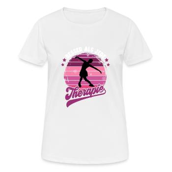 Eislaufen - Frauen T-Shirt atmungsaktiv - Weiß - Vorne - AI Model Female 172 dark (172cm)