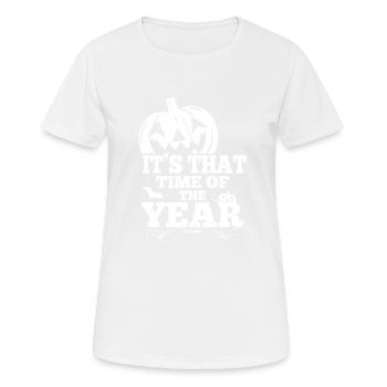 creepy pumpkin - Women's Breathable T-Shirt - white - Front - AI Model Female 172 dark (172cm)