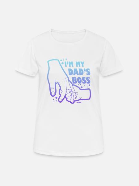 Vater und Tochter - Dame T-shirt svedtransporterende - hvid