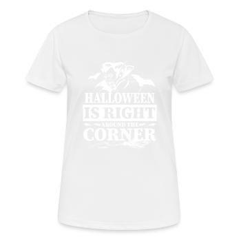 Bald ist Halloween - Frauen T-Shirt atmungsaktiv - Weiß - Vorne - AI Model Female 172 dark (172cm)