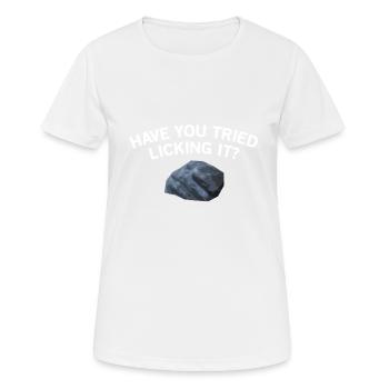 Avez-vous essayé de le lécher, géologie - T-shirt respirant Femme - blanc - Devant - AI Model Female 172 dark (172cm)