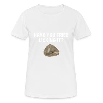 Avez-vous essayé de le lécher, la géologie, - T-shirt respirant Femme - blanc - Devant - AI Model Female 172 dark (172cm)