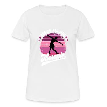 Eislaufen - Frauen T-Shirt atmungsaktiv - Weiß - Vorne - AI Model Female 172 dark (172cm)