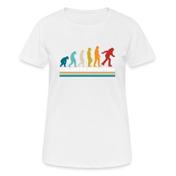 Eislaufen - Frauen T-Shirt atmungsaktiv - Weiß - Vorne - AI Model Female 172 dark (172cm)