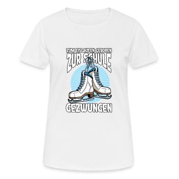 Eislaufen - Frauen T-Shirt atmungsaktiv - Weiß - Vorne - AI Model Female 172 dark (172cm)