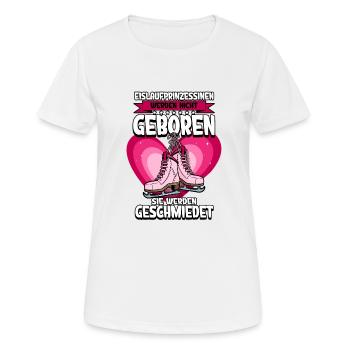 Eislaufen - Frauen T-Shirt atmungsaktiv - Weiß - Vorne - AI Model Female 172 dark (172cm)