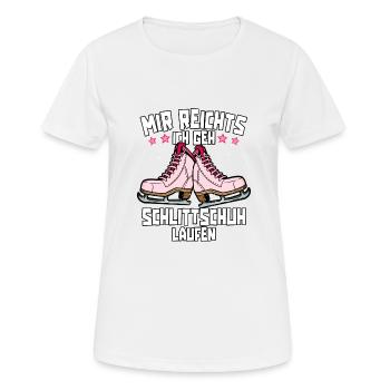 Eislaufen - Frauen T-Shirt atmungsaktiv - Weiß - Vorne - AI Model Female 172 dark (172cm)