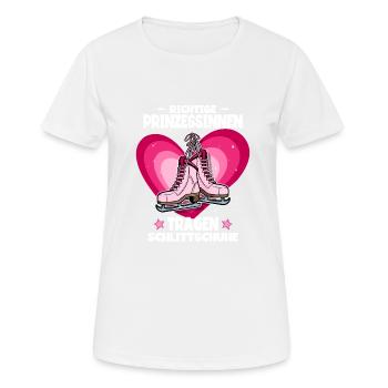 Eislaufen - Frauen T-Shirt atmungsaktiv - Weiß - Vorne - AI Model Female 172 dark (172cm)