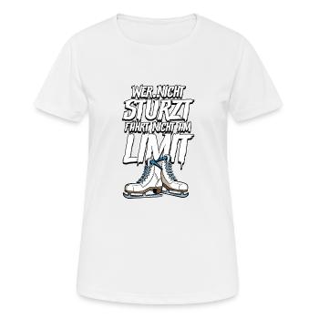 Eislaufen - Frauen T-Shirt atmungsaktiv - Weiß - Vorne - AI Model Female 172 dark (172cm)