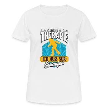 Eislaufen - Frauen T-Shirt atmungsaktiv - Weiß - Vorne - AI Model Female 172 dark (172cm)