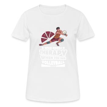 Volleyball Beach Volleyball Gift Beach - Women's Breathable T-Shirt - white - Front - AI Model Female 172 dark (172cm)