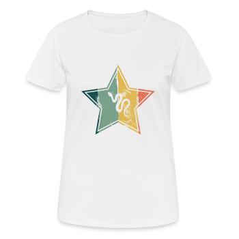 Snake Retro Reptile Python Gift idea - Frauen T-Shirt atmungsaktiv - Weiß - Vorne - AI Model Female 172 dark (172cm)