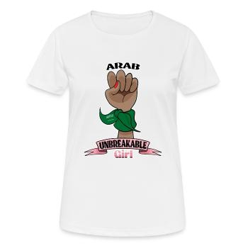 Arab Girl Unbreakable I Arab Heritage I Saudi - Frauen T-Shirt atmungsaktiv - Weiß - Vorne - AI Model Female 172 dark (172cm)