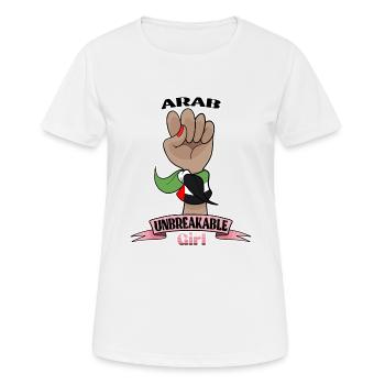 Arab Girl Unbreakable I Heritage United Arab - Frauen T-Shirt atmungsaktiv - Weiß - Vorne - AI Model Female 172 dark (172cm)