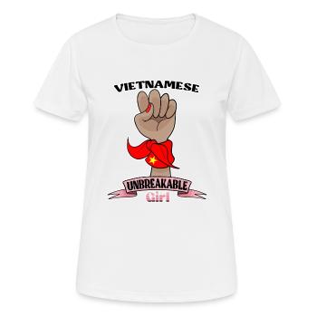 Vietnamese Girl Unbreakable Vietnamese Heritage - Women's Breathable T-Shirt - white - Front - AI Model Female 172 dark (172cm)